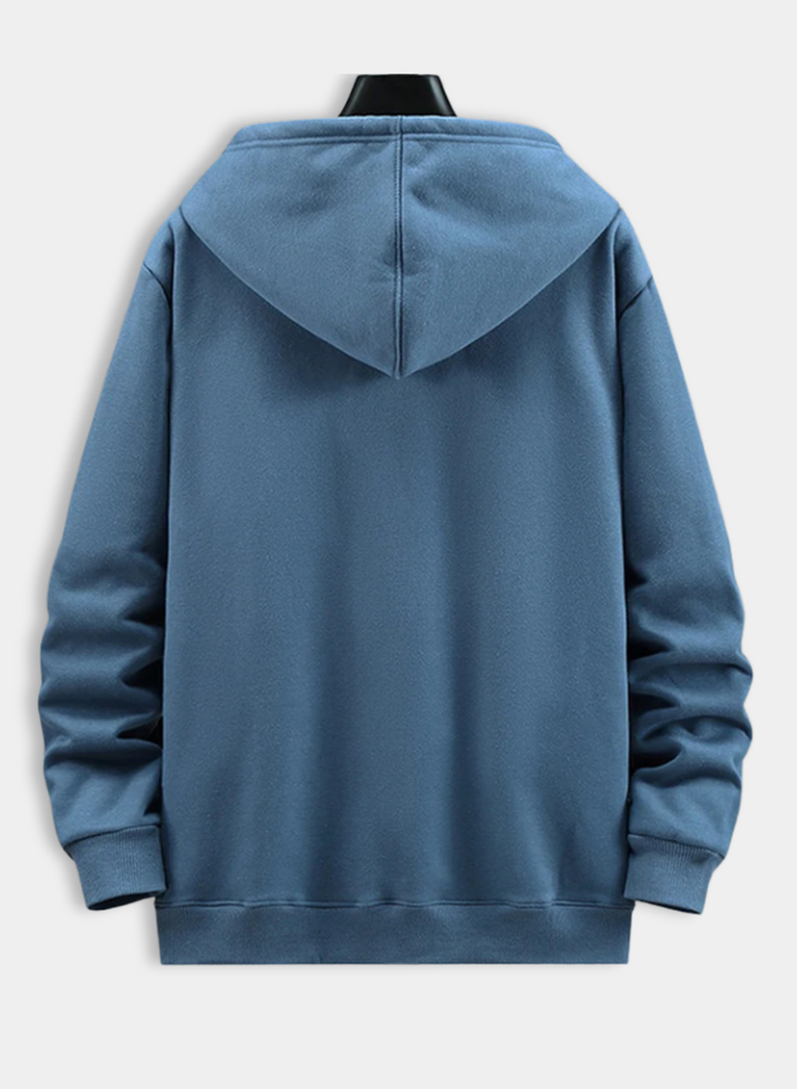 Big Size Fleece Hoodie for Men – Zip-Up Jacket