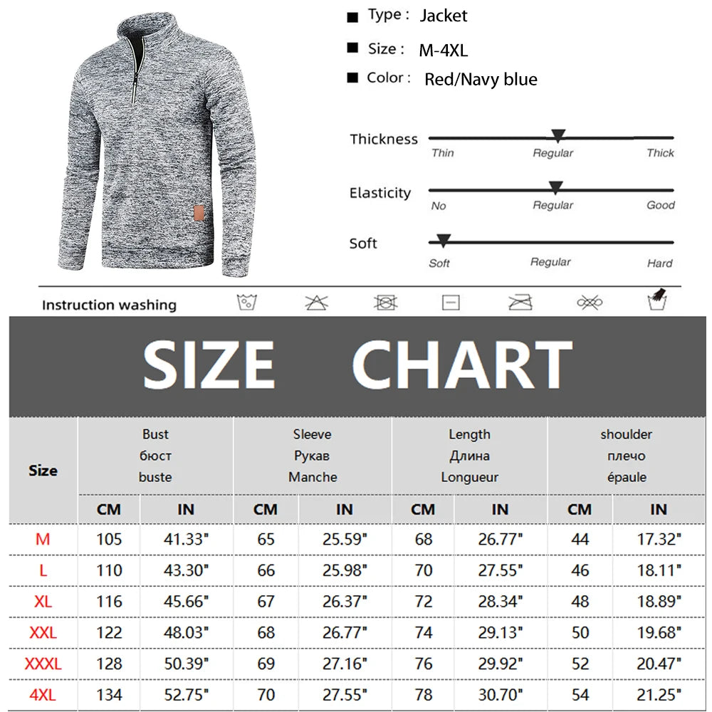 Men's Turtleneck Half-Zip Sweatshirt