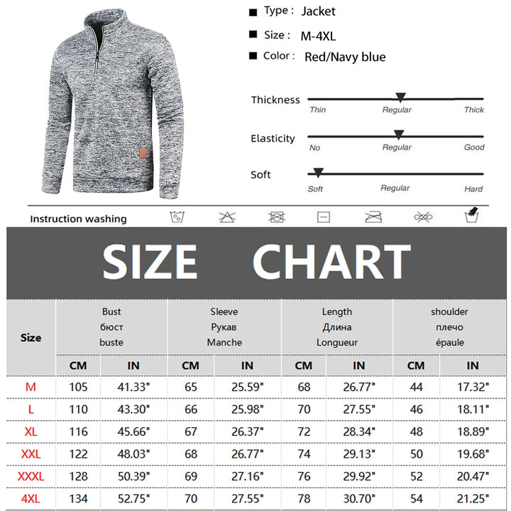 Men's Turtleneck Half-Zip Sweatshirt