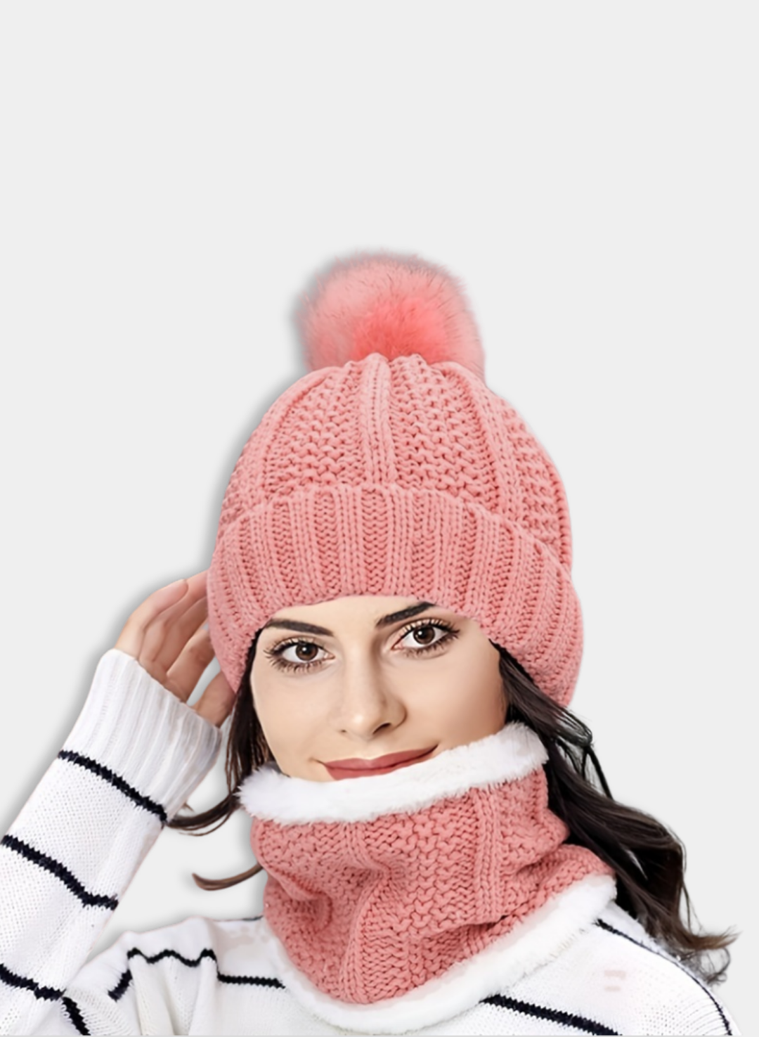 Warm Knit Hat & Scarf Set