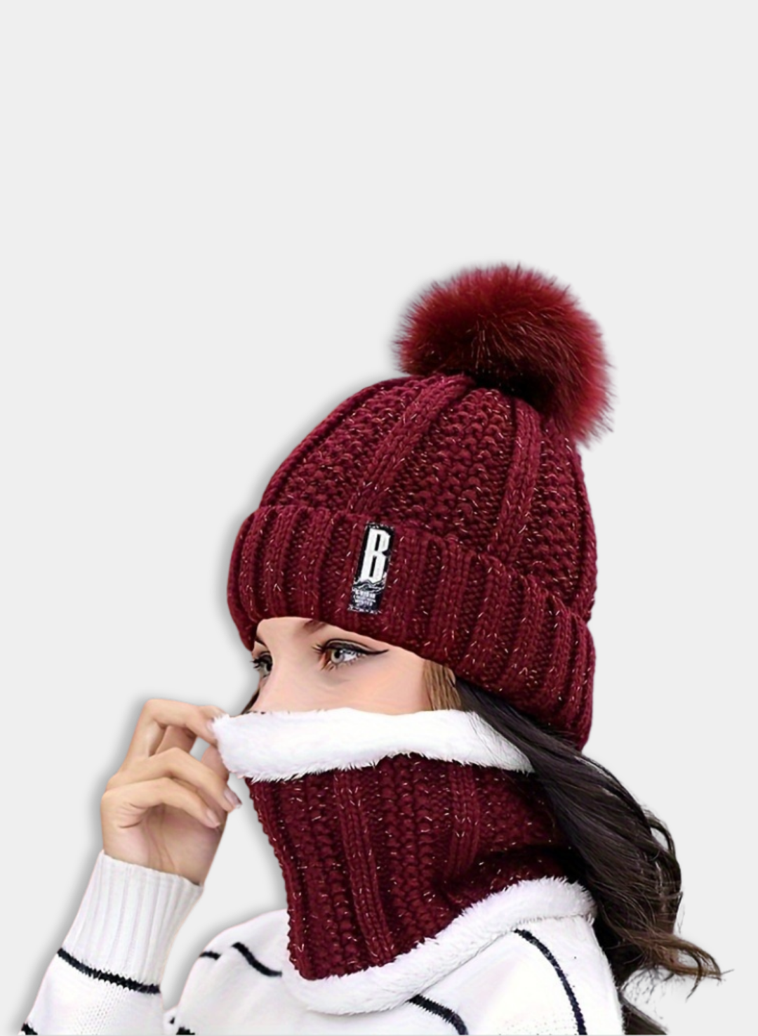 Warm Knit Hat & Scarf Set
