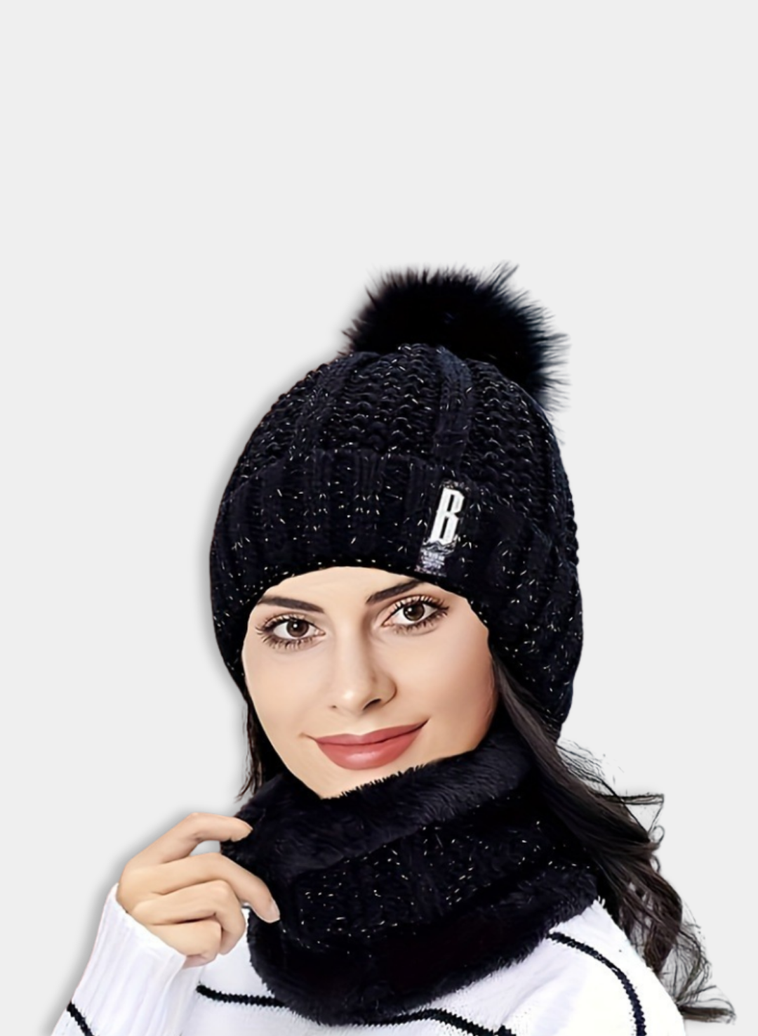 Warm Knit Hat & Scarf Set
