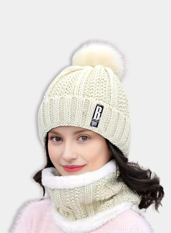 Warm Knit Hat & Scarf Set